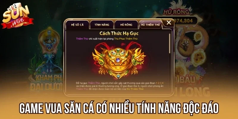 Game Vua Săn Cá có nhiều tính năng độc đáo