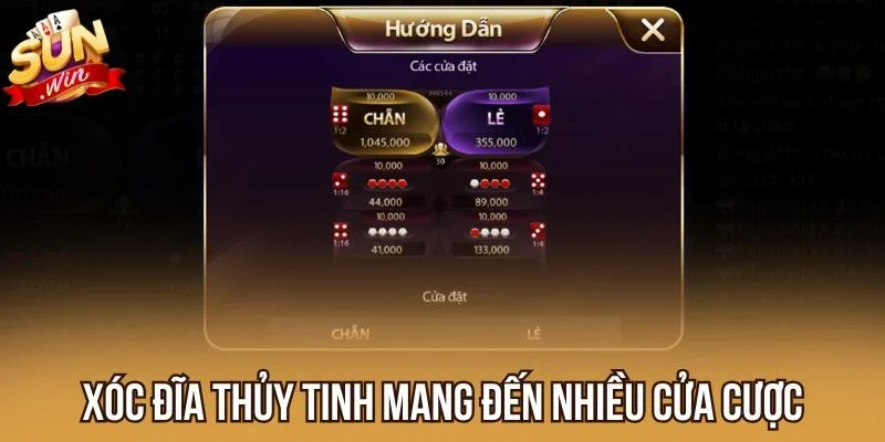 Xóc Đĩa Thủy Tinh mang đến nhiều cửa cược