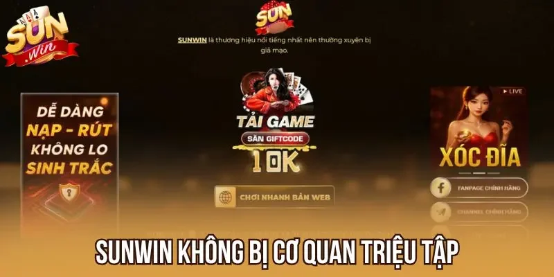 Sunwin không bị cơ quan triệu tập
